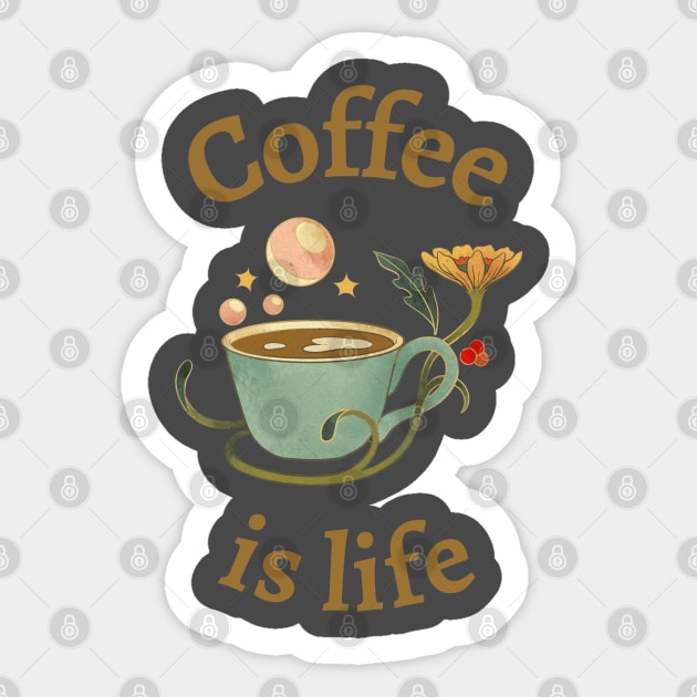 Coffee Is Life Sticker by Pieces Of Em